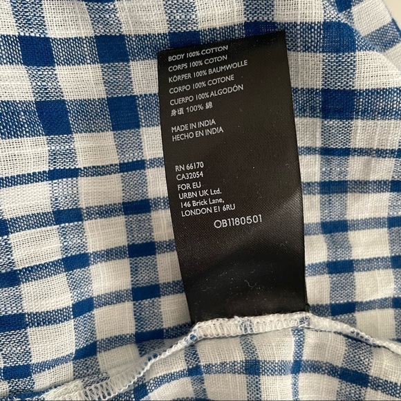 URBAN Outfitters Babydoll Gingham Print Mini Dress NWT - Picture 11 of 15